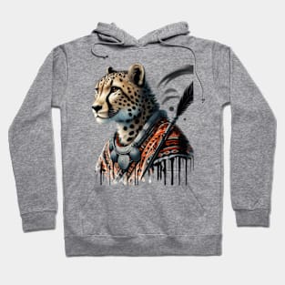 Roar with Style: Authentic African Warrior Cheetah T-Shirt - Limited Edition! Hoodie